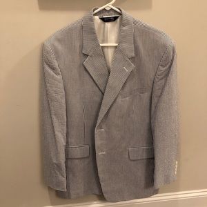Stafford Seersucker Blazer Size 42S